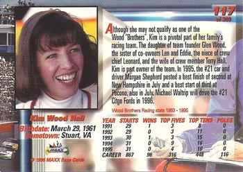 1996 Maxx Premier Series #117 Kim Wood Hall Back
