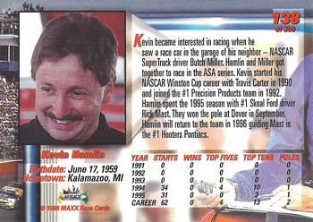 1996 Maxx Premier Series #138 Kevin Hamlin Back