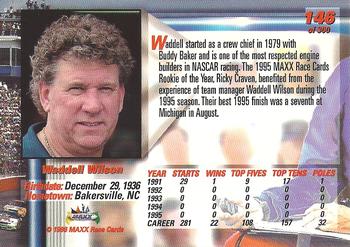 1996 Maxx Premier Series #146 Waddell Wilson Back