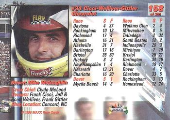 1996 Maxx Premier Series #158 #34 Chevrolet Back