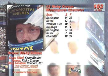 1996 Maxx Premier Series #182 #2 Chevrolet BGN Back