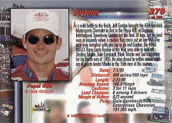 1996 Maxx Premier Series #279 Daytona Back