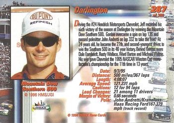1996 Maxx Premier Series #287 Darlington Back