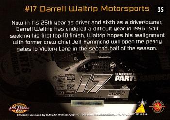 1996 Pinnacle Pole Position #35 Darrell Waltrip's Car Back