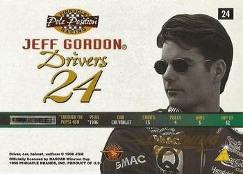 1996 Pinnacle Pole Position - Lightning Fast #24 Jeff Gordon Back