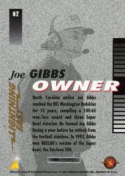 1996 Pinnacle Pole Position - Lightning Fast #92 Joe Gibbs Back