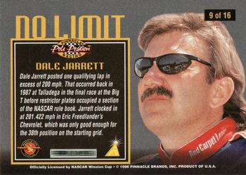1996 Pinnacle Pole Position - No Limit #9 Dale Jarrett Back
