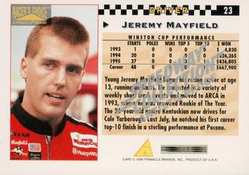 1996 Pinnacle Racer's Choice - Speedway Collection Artist's Proof #23 Jeremy Mayfield Back