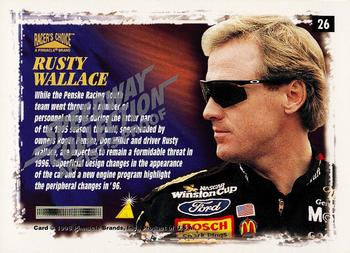 1996 Pinnacle Racer's Choice - Speedway Collection Artist's Proof #26 Rusty Wallace's Car Back