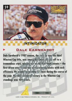 1996 Pinnacle Racer's Choice - Speedway Collection Artist's Proof #56 Dale Earnhardt Back