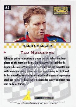 1996 Pinnacle Racer's Choice - Speedway Collection Artist's Proof #64 Ted Musgrave Back