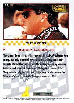 1996 Pinnacle Racer's Choice - Speedway Collection Artist's Proof #68 Bobby Labonte Back