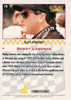 1996 Pinnacle Racer's Choice - Speedway Collection Artist's Proof #70 Bobby Labonte Back