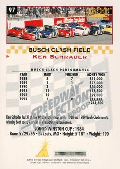 1996 Pinnacle Racer's Choice - Speedway Collection Artist's Proof #97 Ken Schrader Back