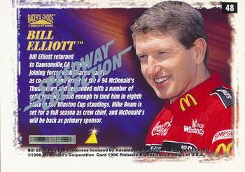1996 Pinnacle Racer's Choice - Speedway Collection #48 Bill Elliott's Car Back
