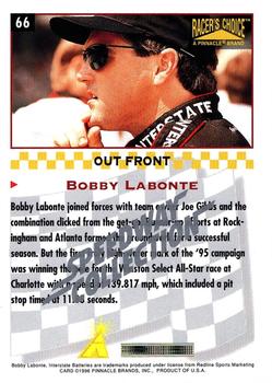 1996 Pinnacle Racer's Choice - Speedway Collection #66 Bobby Labonte Back