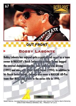 1996 Pinnacle Racer's Choice - Speedway Collection #67 Bobby Labonte Back
