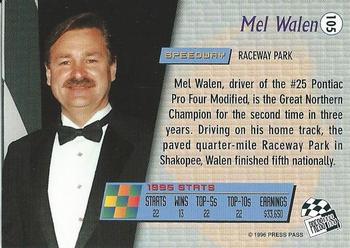 1996 Press Pass - Torquers #105 Mel Walen Back