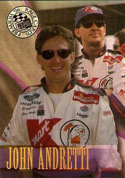 1996 Press Pass Premium - Holofoil #18 John Andretti Front