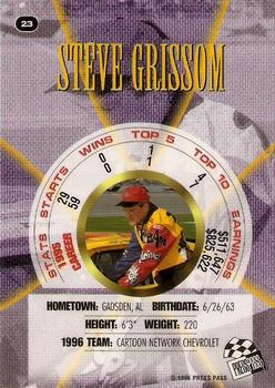 1996 Press Pass Premium - Holofoil #23 Steve Grissom Back