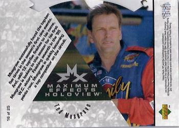 1996 SP - Holoview Maximum Effects Die Cuts #16 Ted Musgrave Back