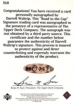 1996 Upper Deck Road to the Cup - Autographs #H18 Darrell Waltrip Back