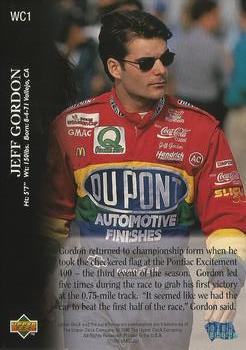 1996 Upper Deck Road to the Cup - Jumbo #WC1 Jeff Gordon Back
