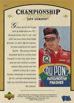 1996 Upper Deck Road to the Cup - Predictors: Points Exchange #PR1 Jeff Gordon Back