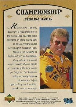 1996 Upper Deck Road to the Cup - Predictors: Points Exchange #PR2 Sterling Marlin Back