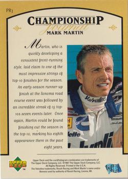 1996 Upper Deck Road to the Cup - Predictors: Points Exchange #PR3 Mark Martin Back