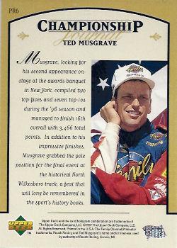 1996 Upper Deck Road to the Cup - Predictors: Points Exchange #PR6 Ted Musgrave Back