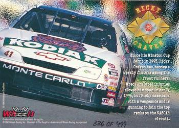 1996 Wheels Crown Jewels Elite - Diamonds in the Rough Ruby #DT3 Ricky Craven Back