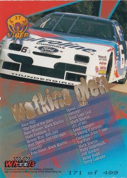 1996 Wheels Viper - Black Mamba #37 Mark Martin Back