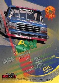 1996 Wheels Viper - Green Mamba #67 Butch Miller Back