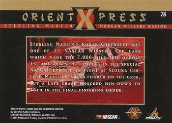 1997 Action Packed - First Impressions #76 Sterling Marlin's Car Back