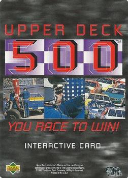 1997 Collector's Choice - Upper Deck 500 #UD26 Bill Elliott's Car Back