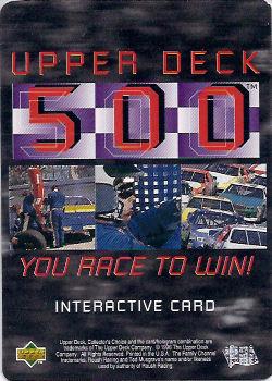 1997 Collector's Choice - Upper Deck 500 #UD33 Ted Musgrave's Car Back