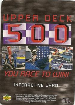 1997 Collector's Choice - Upper Deck 500 #UD9 Mark Martin Back