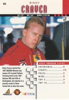1997 Pinnacle - Artist Proofs #25 Ricky Craven Back