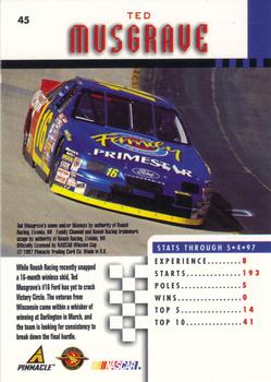 1997 Pinnacle - Artist Proofs #45 Ted Musgrave's Car Back