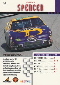 1997 Pinnacle - Artist Proofs #52 Jimmy Spencer's Car Back