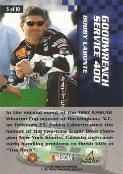 1997 Pinnacle - Bobby Labonte Helmets #5 Bobby Labonte Back