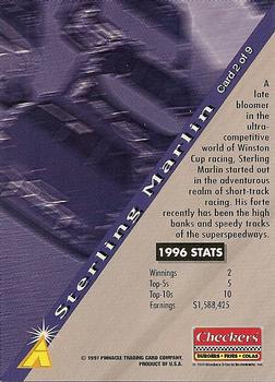 1997 Pinnacle Checkers #2 Sterling Marlin Back