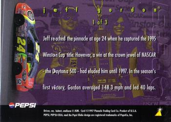 1997 Pinnacle Pepsi Jeff Gordon #1 Jeff Gordon Back