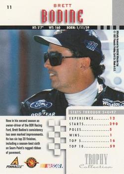 1997 Pinnacle - Trophy Collection #11 Brett Bodine Back