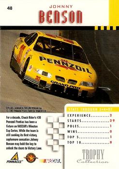 1997 Pinnacle - Trophy Collection #48 Johnny Benson's Car Back