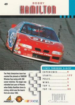 1997 Pinnacle - Trophy Collection #49 Bobby Hamilton's Car Back