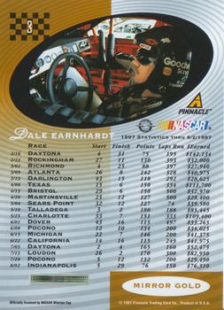 1997 Pinnacle Certified - Mirror Gold #3 Dale Earnhardt Back