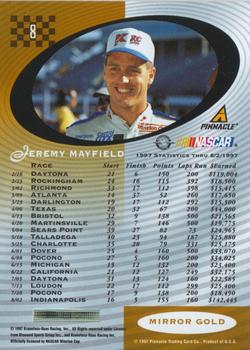 1997 Pinnacle Certified - Mirror Gold #8 Jeremy Mayfield Back
