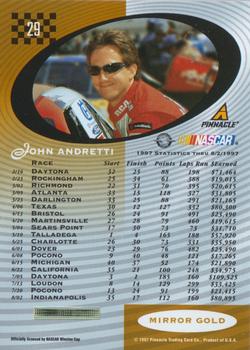 1997 Pinnacle Certified - Mirror Gold #29 John Andretti Back